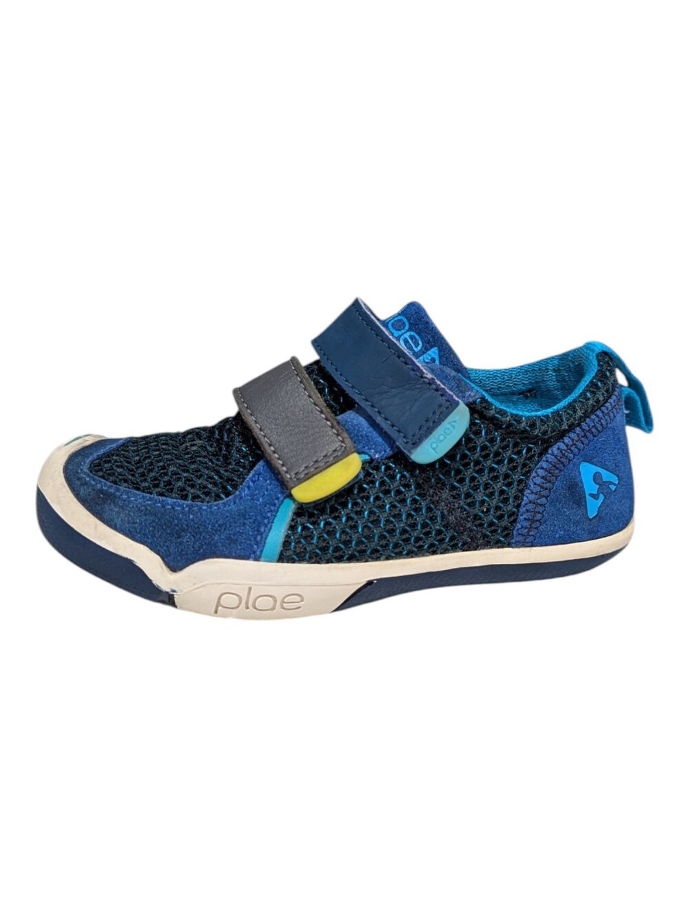 Plae Ty Kids Blue Gray Sneaker Adjustable Straps Little Boy Toddler Size 9